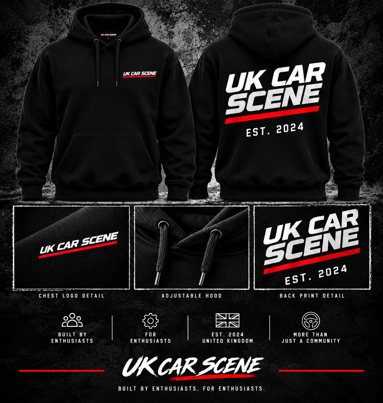 UK Car Scene Est. 2024 Hoodie